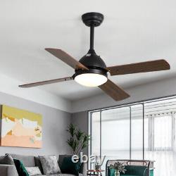 42inch Classic Ceiling Fan with 3 Color Change LED Light Remote Control 4 Blades