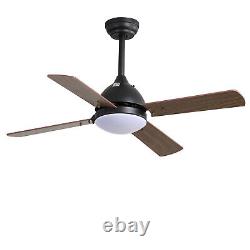 42inch Classic Ceiling Fan with 3 Color Change LED Light Remote Control 4 Blades