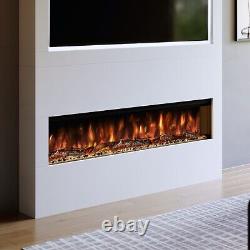 44 50 60 72 -82 Inch Hd+ Panoramic Electric Fire 3 Sided Full Glass Screen