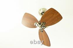 46cm 19 small ceiling fan with wall switch TOLEDO Antique Pewter & Walnut