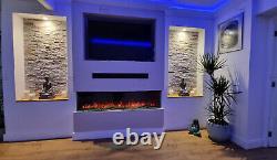 50 60 71 80 Inch HD+ Panoramic Black Electric Fire 3 Sided Full Glass 2023