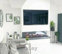 50 60 72 82 Inch Hd+ Flames Panoramic Electric Fire 3 Sided Full Glass New 2021