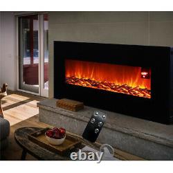 50 Inch Wall Mounted Electric Fireplace Led Screen Flame Fire Heater With Remote