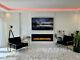50 Or 60 Inch White Black Wall Mounted Flushed Electric Fire Stunning Feature