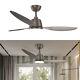 52 Ceiling Fan With Light Remote Control 3 Reversible Abs Blades Tricolor Dimming