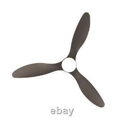 52 Ceiling Fan with Light Remote Control 3 Reversible ABS Blades Tricolor Dimming