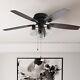 52 Retro Ceiling Fan Light Adjustable Wind Speed With Drawstring Remote Control