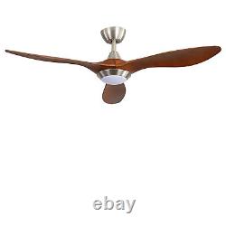 52 Vintage Wooden Ceiling Fan With Light Remote Control 6 Adjustable Wind Speed