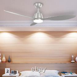 52inch Ceiling Fan LED Light Reversible 3 Blades 6 Speed Timer With Remote Control