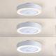 55cm Round Ceiling Fan With Light Dimmable Led Chandelier Lamp Remote Control