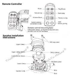 6.5 RGB LED Audio Speaker Assembly Stereo Loudspeaker For Harley Yamaha Honda