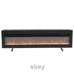60 Electric Fireplace 9 Color LED Fire Insert, Free Standing, Wall Mounted Remote