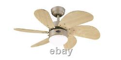76cm / 30 Westinghouse ceiling fan light with pull switch TURBO SWIRL Titanium