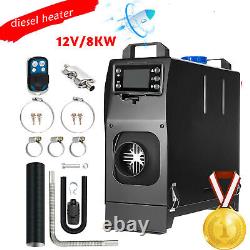 8KW 12V Air Diesel Heater LCD Monitor Remote Control Thermostat Car Boats RV
