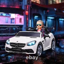 AIYAPLAY Benz 12V Kids Electric Ride On Car With Remote Control Music White