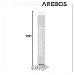 AREBOS 1500 watt radiant heater incl. 16 colours LED light with remote control