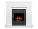 Adam Lomond Fireplace Suite Pure White + Oslo Electric Fire Black, 39