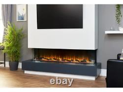 Adam Sahara Electric 1500 Inset Media Wall Fire with Remote Control, 61 Inch