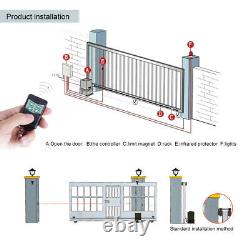 Automatic Opener Door Electric Remote Control Sliding Gate Motor Slide Kit Set
