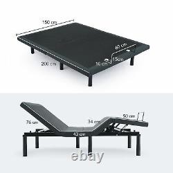Bed Base Adjustable Bed Frame for King Size Mattresses with Remote Control & LED