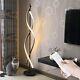 Black Spiral Dimmable Modern Floor Lamp 30w Led Remote Control Living Room Decor