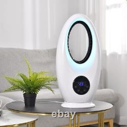 Bladeless Fan with Remote Control Incl. LED Colour Lights, Screen & Timer