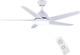 Cjoy Ceiling Fan With Lighting And Remote Control Quiet, Lamp White