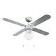 Ceiling Fan 42 Silver With Grey /black Reversible Blades & Motor Remote Control
