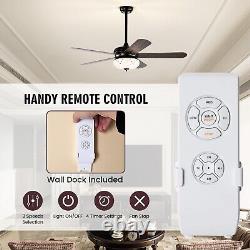 Ceiling Fan 52 Retro Ceiling Lamps with Remote Control & 3 Wind Speed