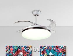 Ceiling Fan LED Lighting Remote Control Ventilator Vento Metal Timer