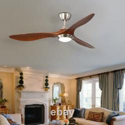 Ceiling Fan Light With Remote Control Retractable/Wood Blades/Crystal Chandelier