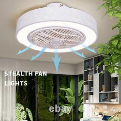 Ceiling Fan Lights LED Dimmable Remote Control Fan Lamp 40W Bedroom Living Room
