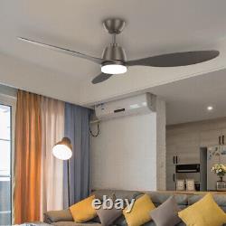 Ceiling Fan With LED Light 3 Blades 6 Speed Chandelier Lamp Remote Controlled UK