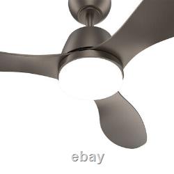 Ceiling Fan With LED Light 3 Blades 6 Speed Chandelier Lamp Remote Controlled UK