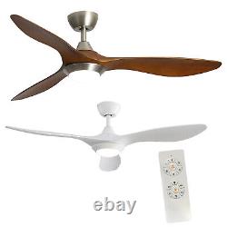 Ceiling Fan With Light 3 Colour LED Remote Control Reversible Motor 3/6 Speeds
