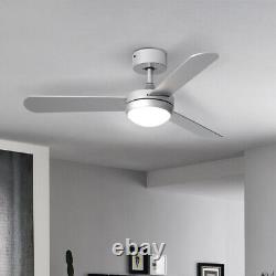 Ceiling Fan With Light 3 Colour LED Remote Control Reversible Motor 3/6 Speeds