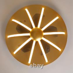 Ceiling Fan With Light LED Lamp Dimmable Remote Control Modern Bedroom Gold