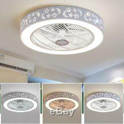 Ceiling Fan With Light Remote Control LED Ceiling Lamp Dimmable Bedroom Office