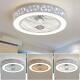 Ceiling Fan With Light Remote Control Led Ceiling Lamp Dimmable Bedroom Office