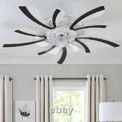 Ceiling Fan with Dimmable LED Lights Adjustable Wind Speed APP +Remote Control