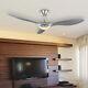 Ceiling Fan With Dimmble Light 52 Inch Silver Remote Control 6 Speed Setting Led