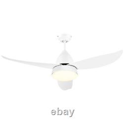 Ceiling Fan with Light, Reversible Airflow, 3 Blades, Mount Lighting Fan, White