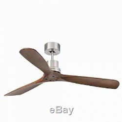 Ceiling fan Faro Lantau Nickel matt Blades Walnut 132 cm 52 with remote control