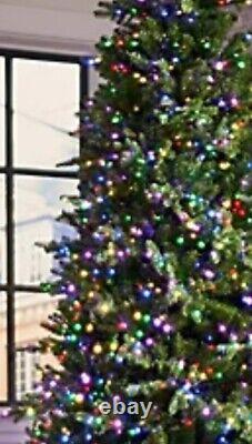Christmas Tree 6ft Santa's Best 16 Function Pre-Lit Dewdrop & Remote Control QVC