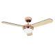 Copper Ceiling Fan With Light Cooling System 3 Or 4 Blade Lounge Lighting Led