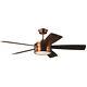 Craftmade Braxton 52 Ceiling Fan Withblades, Brushed Copper, Dark Cedar/chestnut