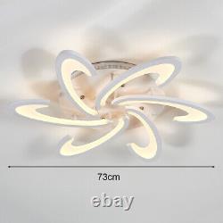 Crystal LED Ceiling Light Modern Pendant Chandelier Lamp Dimmable Remote Control