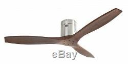 DC Ceiling fan without light STEM dark wooden blades 137 cm / 54 with Remote