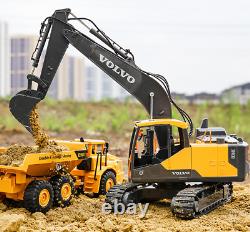 DOUBLE E E568 Excavator 116 Remote Control Truck Engineering Toys for Boys Gift