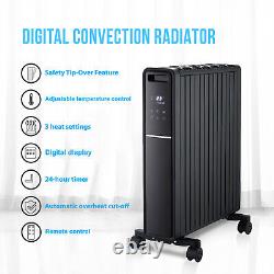 Digital Convection Radiator 2000W Portable Adjustable Temperature & 24hr Timer